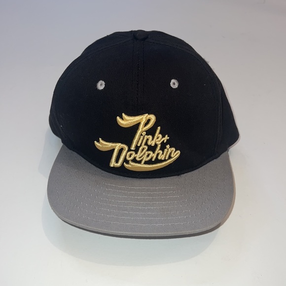 Pink Dolphin Strapback Hat in Black, OSFM - Picture 1 of 8